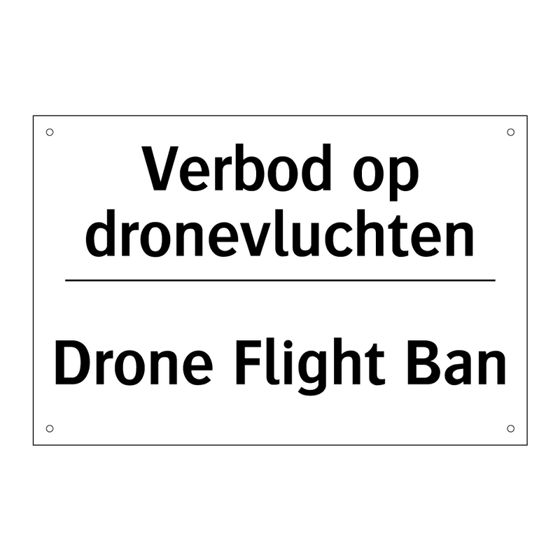 Verbod op dronevluchten - Drone Flight Ban