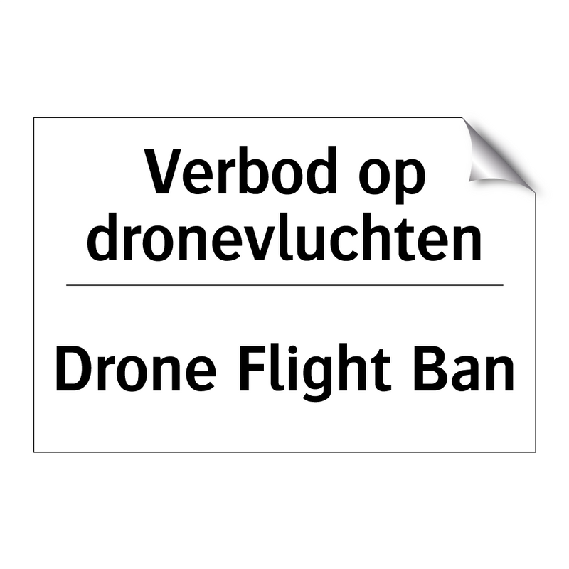 Verbod op dronevluchten - Drone Flight Ban