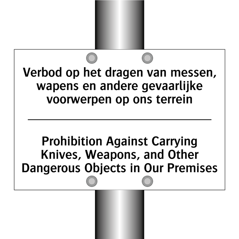 Verbod op het dragen van messen, /.../ - Prohibition Against Carrying Knives, /.../