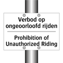 Verbod op ongeoorloofd rijden - Prohibition of Unauthorized Riding/.../