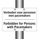 Verboden voor personen met pacemakers/.../ - Forbidden for Persons with Pacemakers/.../