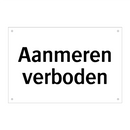 Aanmeren verboden