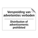 Verspreiding van advertenties /.../ - Distribution of advertisements /.../
