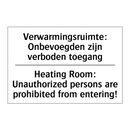 Verwarmingsruimte: Onbevoegden /.../ - Heating Room: Unauthorized persons /.../