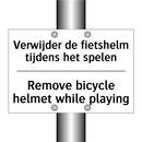 Verwijder de fietshelm tijdens /.../ - Remove bicycle helmet while playing/.../