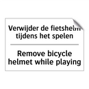 Verwijder de fietshelm tijdens /.../ - Remove bicycle helmet while playing/.../