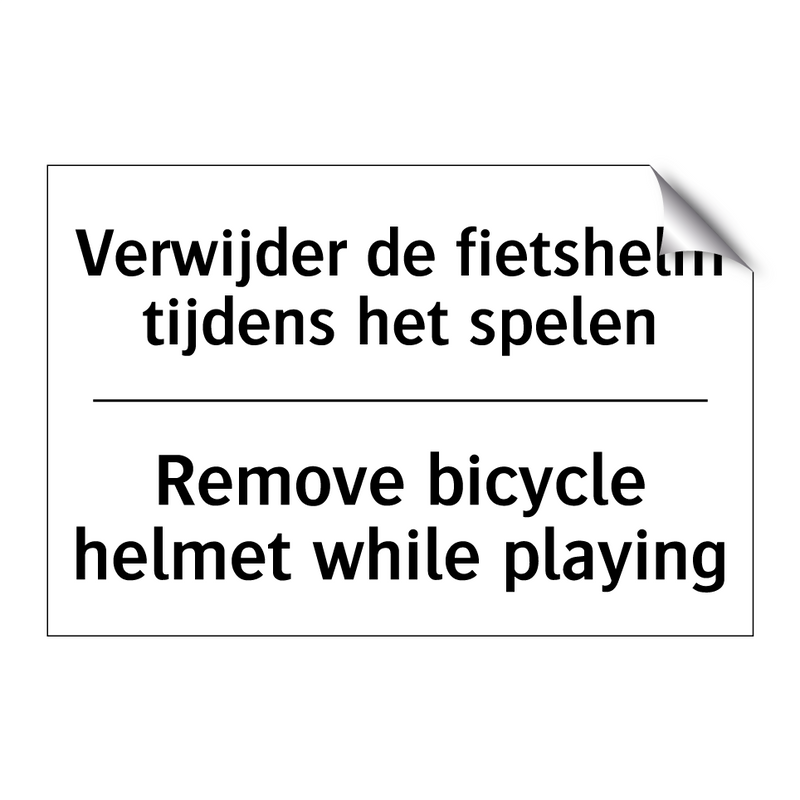 Verwijder de fietshelm tijdens /.../ - Remove bicycle helmet while playing/.../