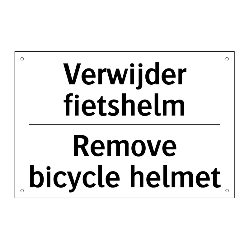 Verwijder fietshelm - Remove bicycle helmet