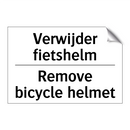 Verwijder fietshelm - Remove bicycle helmet