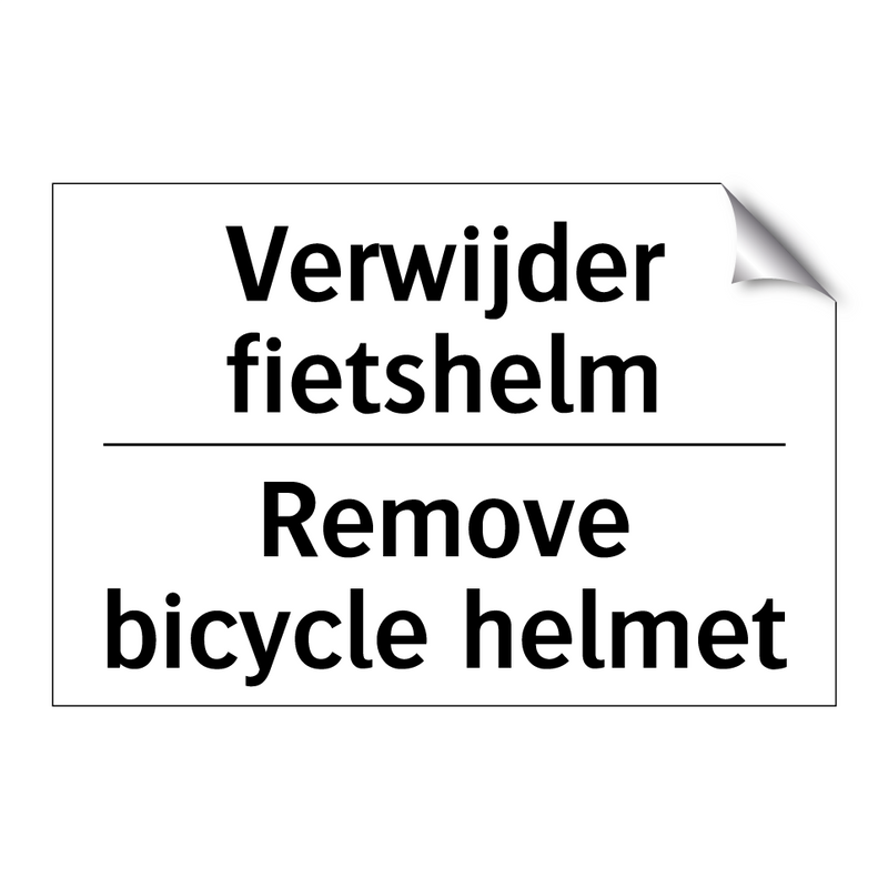 Verwijder fietshelm - Remove bicycle helmet