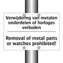 Verwijdering van metalen onderdelen /.../ - Removal of metal parts or watches /.../