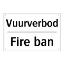 Vuurverbod - Fire ban
