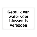 Gebruik van water voor blussen is verboden