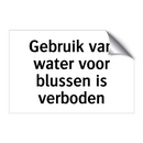 Gebruik van water voor blussen is verboden