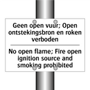 Geen open vuur; Open ontstekingsbron /.../ - No open flame; Fire open ignition /.../