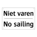 Niet varen - No sailing