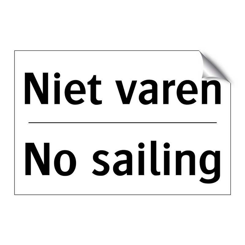 Niet varen - No sailing