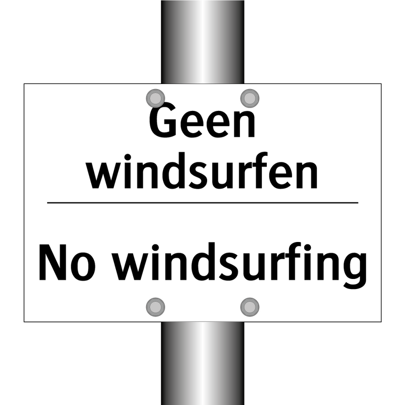 Geen windsurfen - No windsurfing