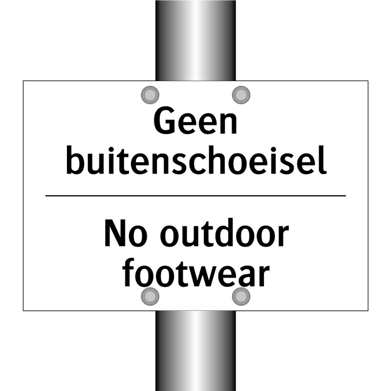 Geen buitenschoeisel - No outdoor footwear