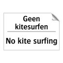 Geen kitesurfen - No kite surfing