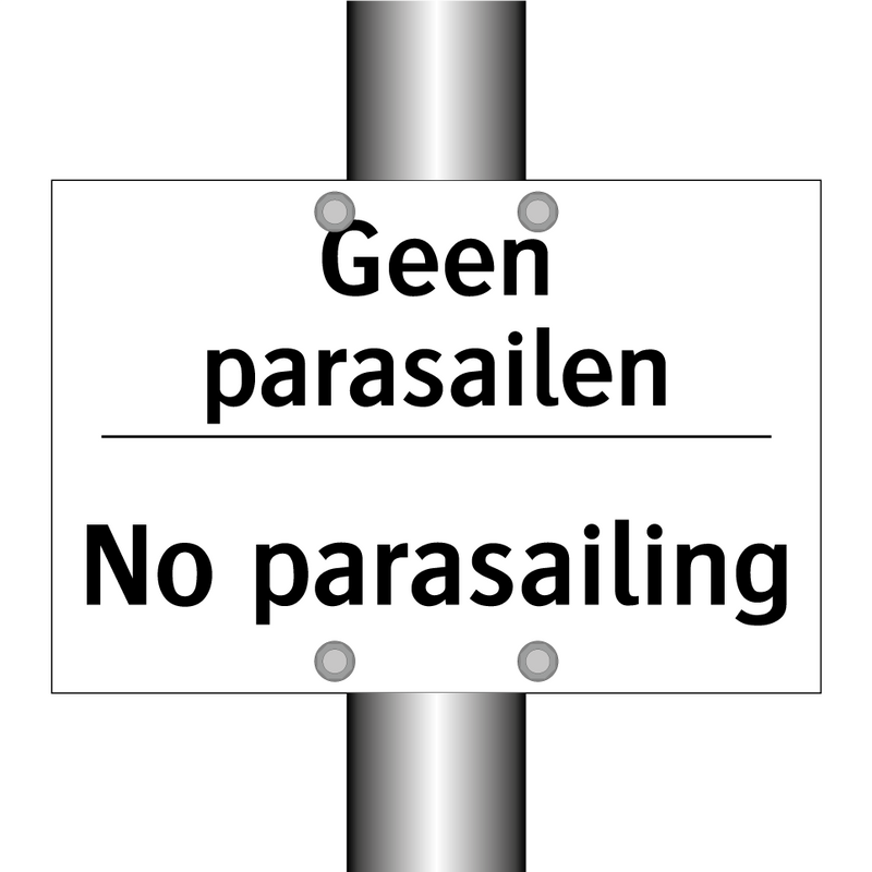 Geen parasailen - No parasailing