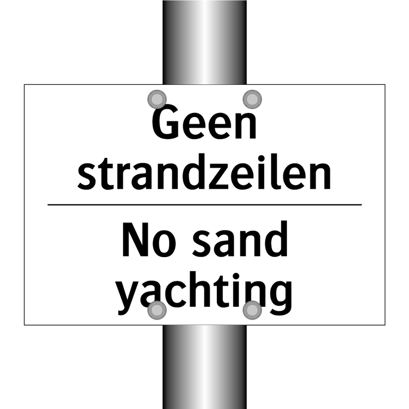 Geen strandzeilen - No sand yachting