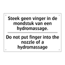 Steek geen vinger in de mondstuk /.../ - Do not put finger into the nozzle /.../