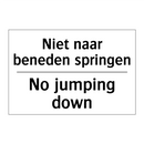 Niet naar beneden springen - No jumping down