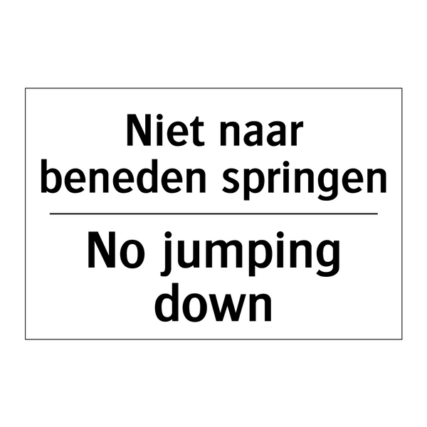 Niet naar beneden springen - No jumping down
