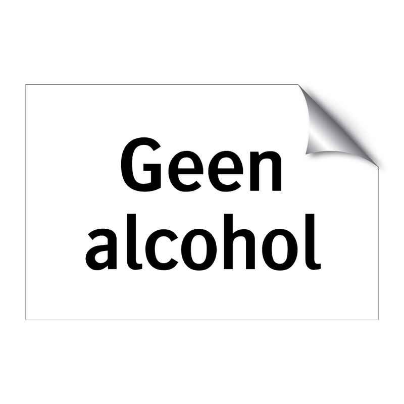 Geen alcohol