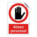 Alleen personeel
