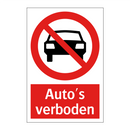 Auto's verboden