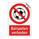 Balspelen verboden