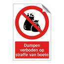 Dumpen verboden op straffe van boete