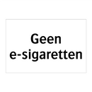 Geen e-sigaretten