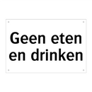 Geen eten en drinken