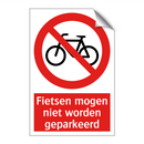 Fietsen mogen niet worden geparkeerd