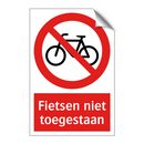 Fietsen niet toegestaan