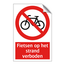 Fietsen op het strand verboden
