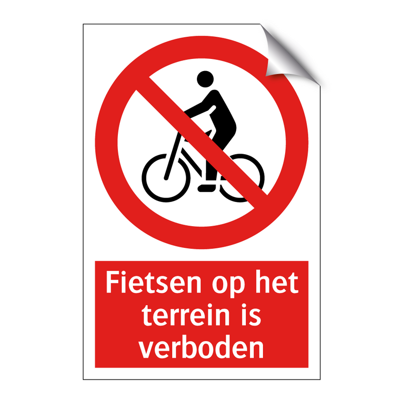 Fietsen op het terrein is verboden