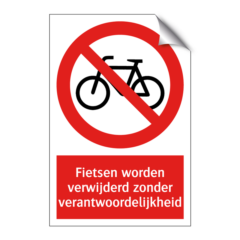 Fietsen worden verwijderd zonder verantwoordelijkheid
