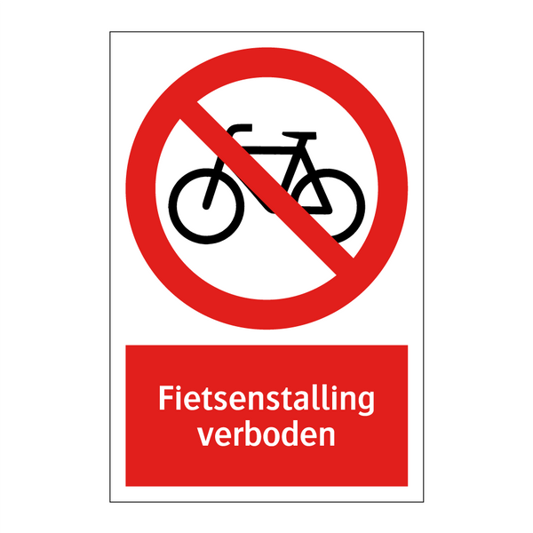 Fietsenstalling verboden