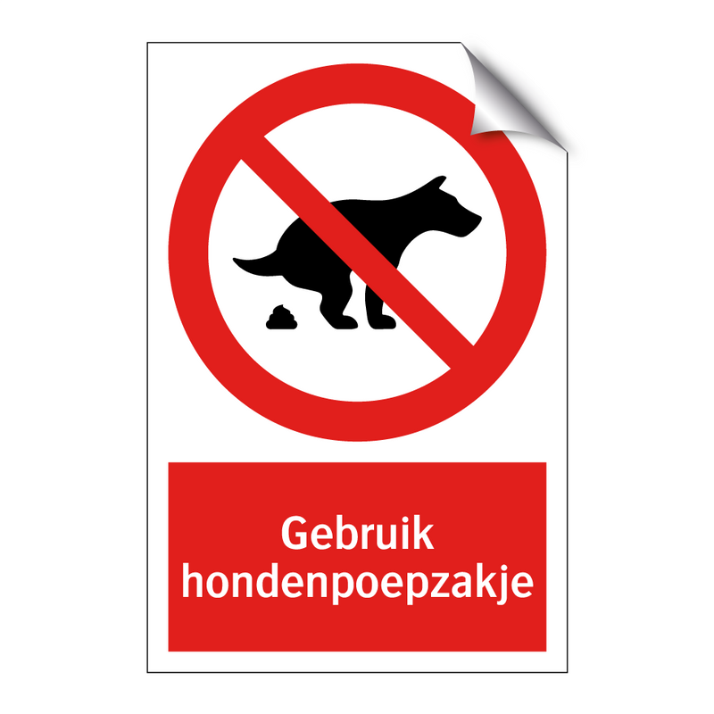 Gebruik hondenpoepzakje