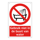 Gebruik niet in de buurt van water