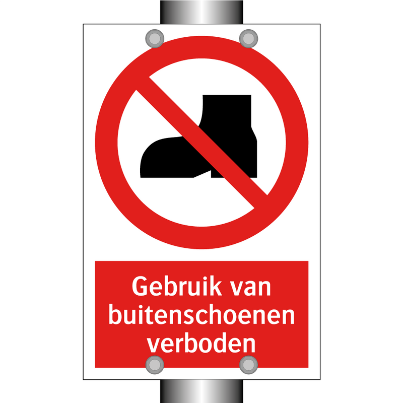 Gebruik van buitenschoenen verboden