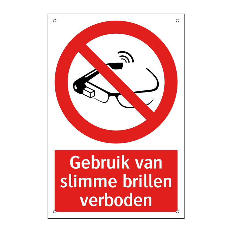 Gebruik van slimme brillen verboden