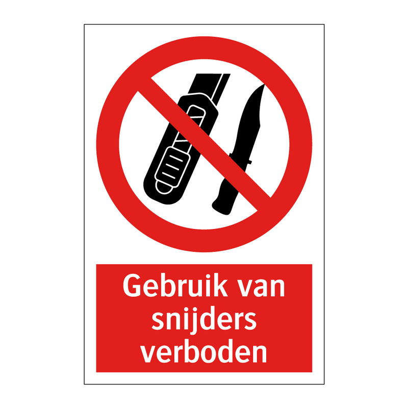 Gebruik van snijders verboden