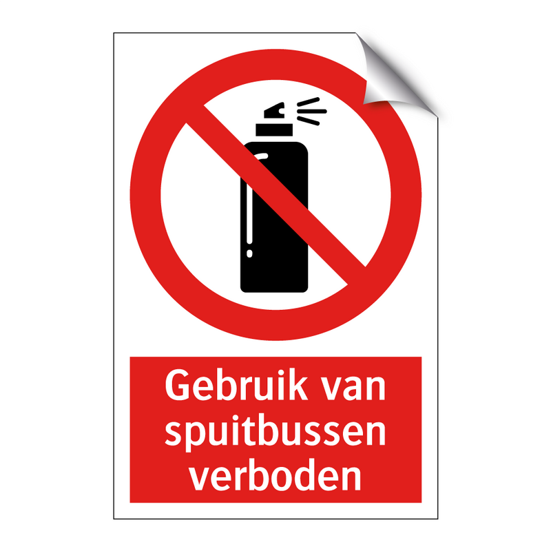 Gebruik van spuitbussen verboden