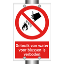 Gebruik van water voor blussen is verboden