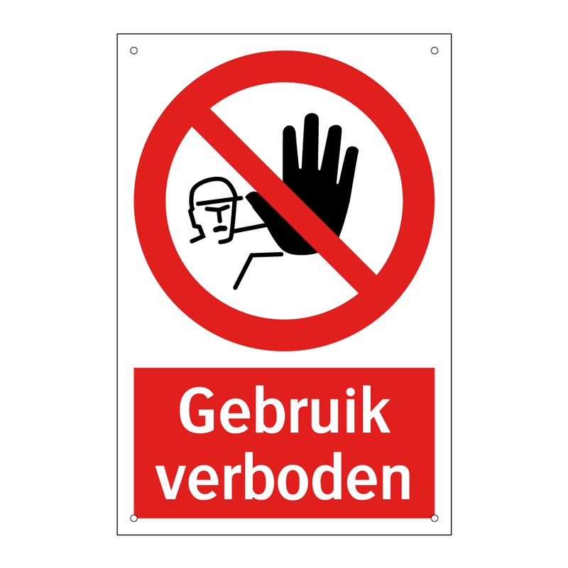 Gebruik verboden